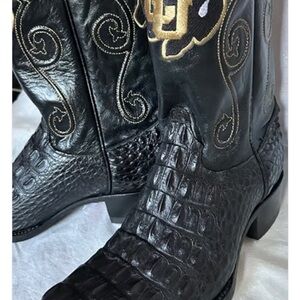 Black and Gold Western Cowboy Boots